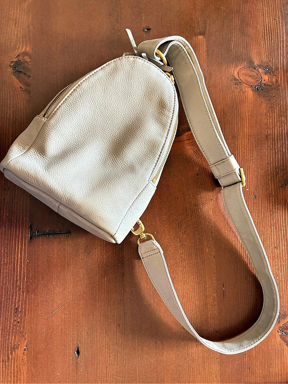 HOBO Fern Sling Crossbody Bag Beige